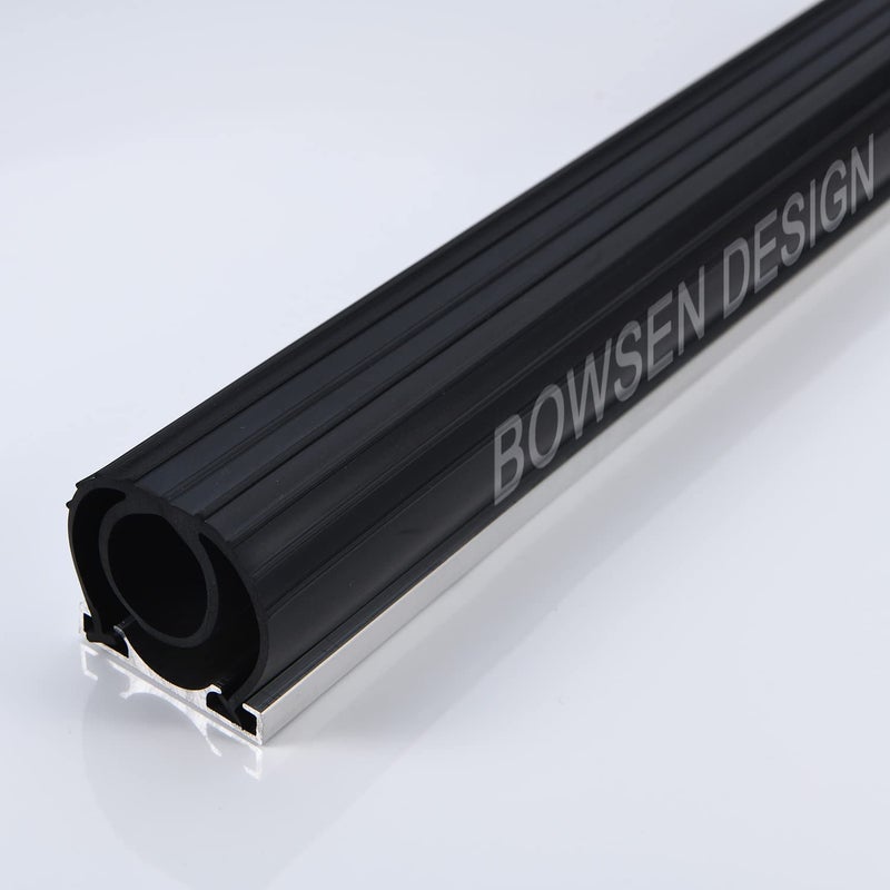 BOWSEN Heavy-Duty U+O Ring Universal Garage Door Bottom Seals Weatherstrip Weather Stripping Rubber with Aluminum Track Retainer Kit, Black (16FT, 1-5/8" Width) - Image 2